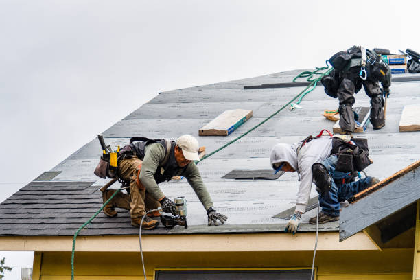 Professional Gutter Installation technician working in Belle Center, OH